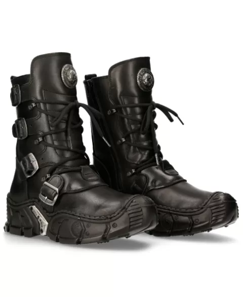 New Rock Platform | Platform^Ankle Boot Black Impact M-Impact013-S1