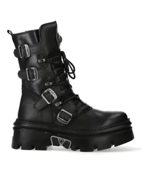 New Rock Boots | Boots^Ankle Boot Black Reactor  M-Wall373-S13