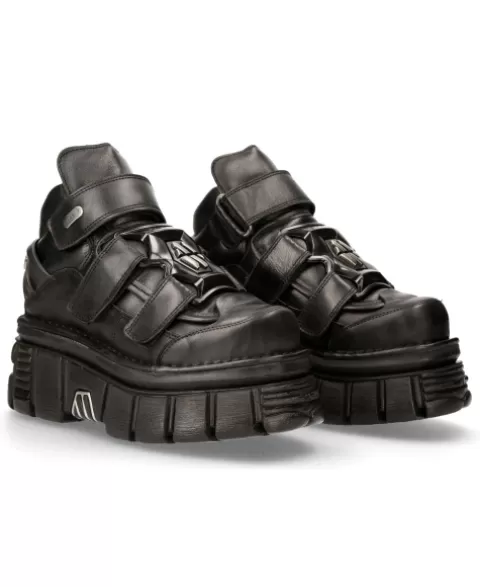 New Rock 285^Ankle Boot Black Tower  M-285-S37