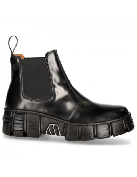 New Rock Boots | Boots^Ankle Boot Black Tower  M-Wall007N-C2