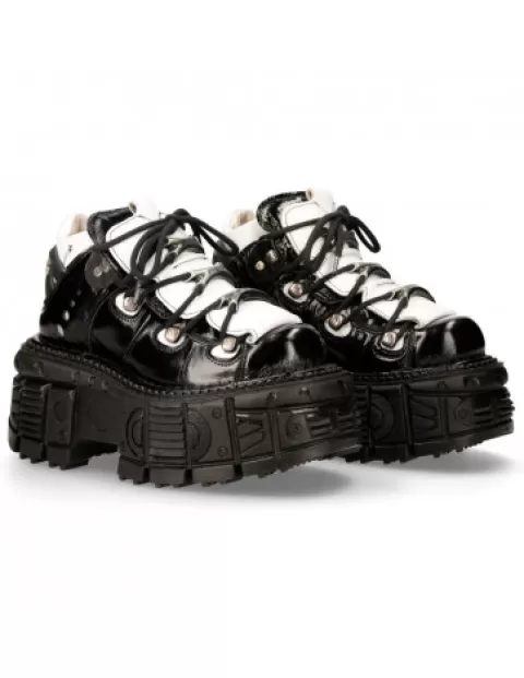 New Rock Platform | Platform^Ankle Boot Imperfect With Laces M-106-S119