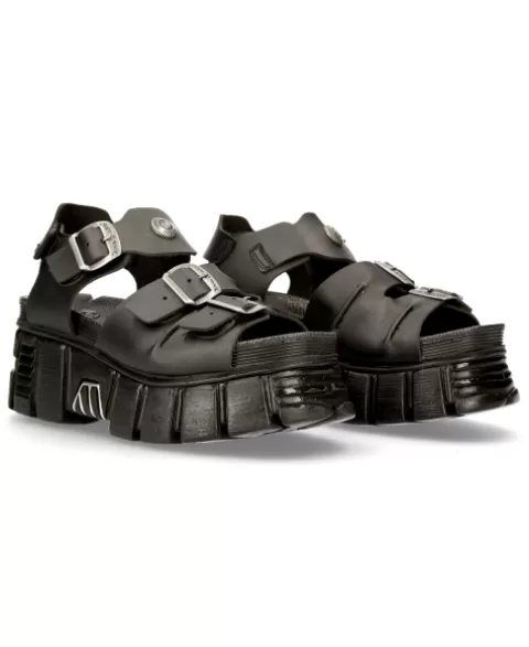 New Rock Sandals | Sandals^Bio Black Tower  M-Bios101Sf-V1