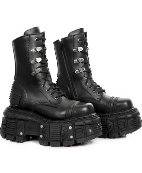 New Rock Platform | Platform^Boot Black Imperfect  M-Tank012-C1