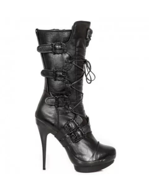 New Rock High heels^Boot Black M-Punk078-C1