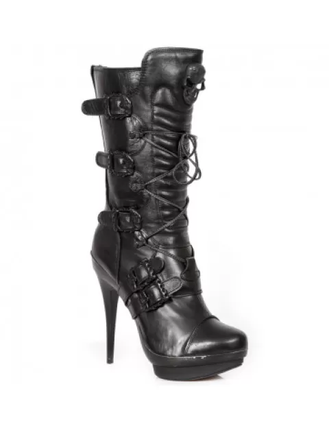 New Rock High heels^Boot Black M-Punk078-C1