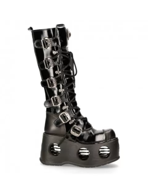 New Rock Platform | Platform^High Boot Metallic M-314-S5