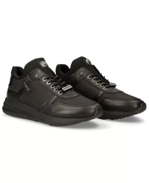 New Rock Sneakers | Sneakers^Shoe Black Chrono With Laces M-Chrono002-C14