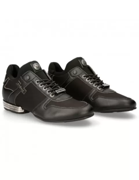 New Rock Sneakers^Skeaker Black Tpu With Laces M-Chrono002-V24