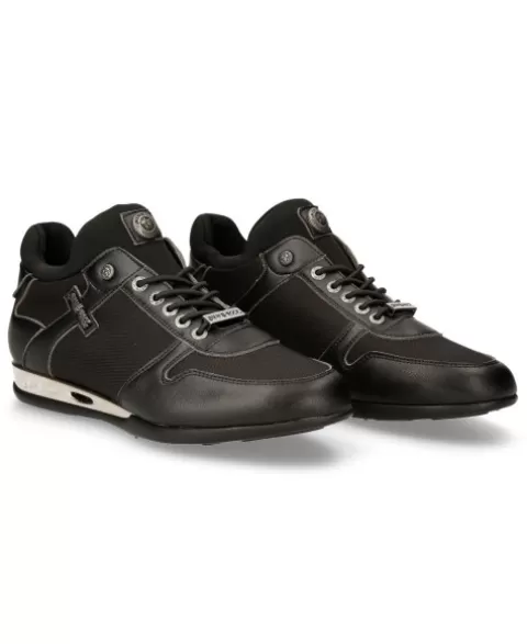 New Rock Sneakers^Sneaker Black Hybrid With Laces M-Chrono002-V22
